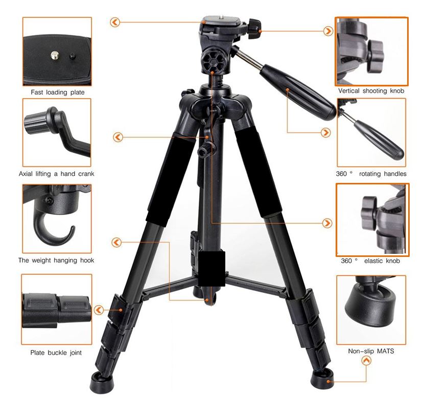 Yunfeng Tripod 3388 Smart Professional Heavy Duty Tripod KIT ...